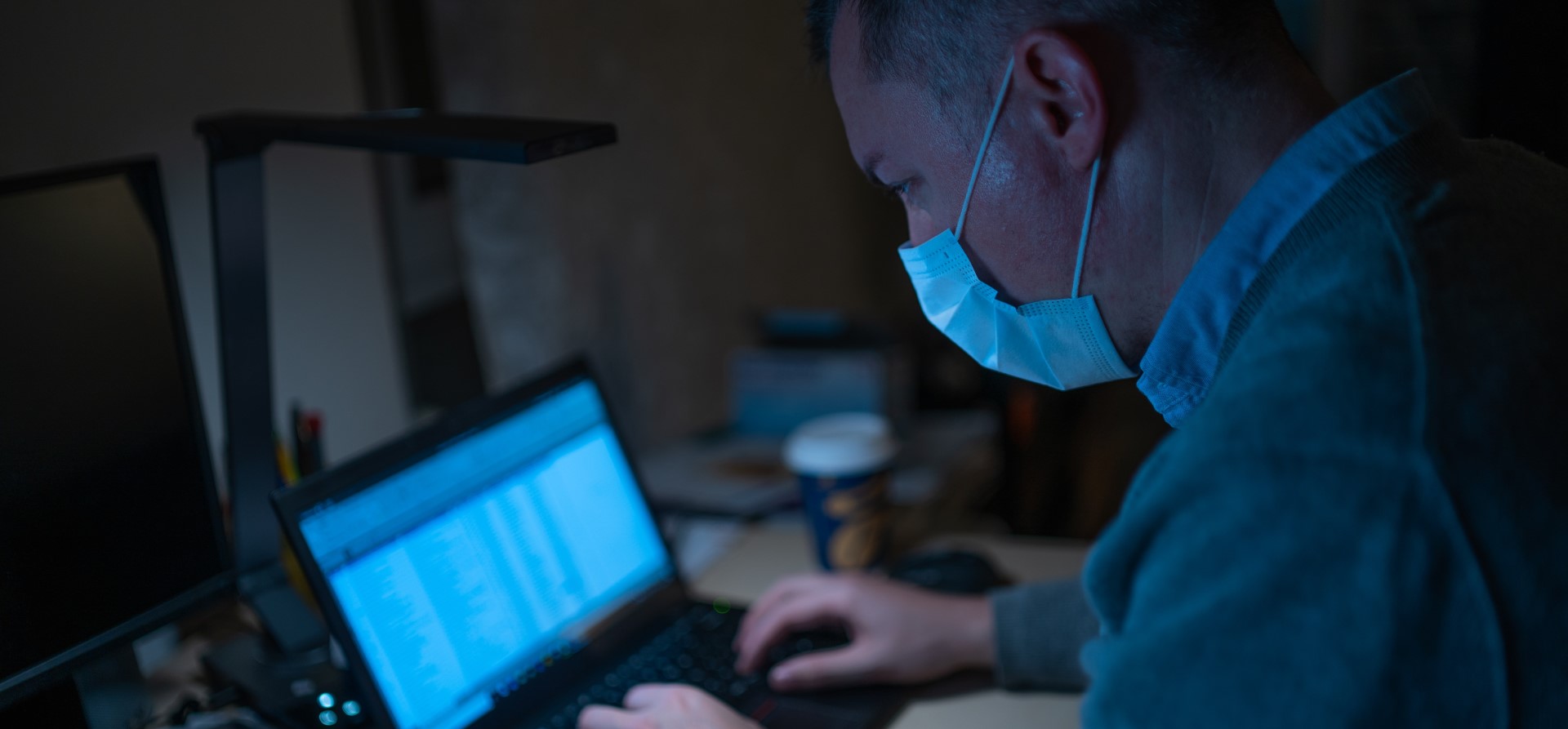 a man deal with cyber security during covid-19
